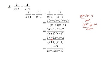 12 Addition and Subtraction of Algebraic expressions involving fractions