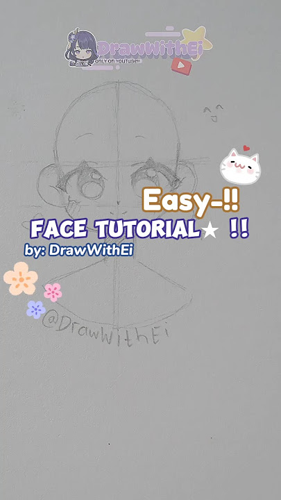 Face Tutorial ⭐ Cara gambar wajah anime ✨💖 #shorts #drawing #gambar