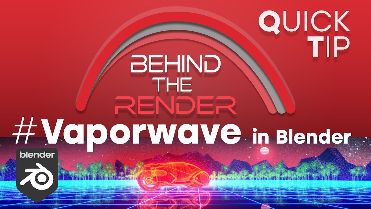 Vaporwave/ Synthwave in Blender | Behind the Render Tutorial - Quick Tip