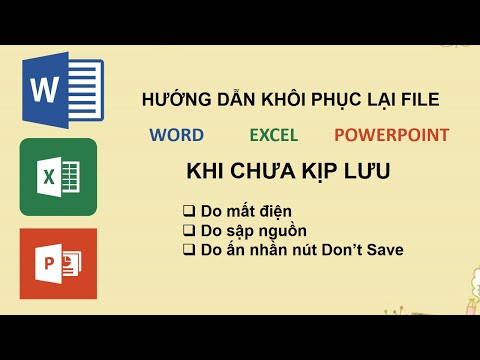 Video Cách khôi phục lại file Word, Excel, PowerPoint khi... - youtube