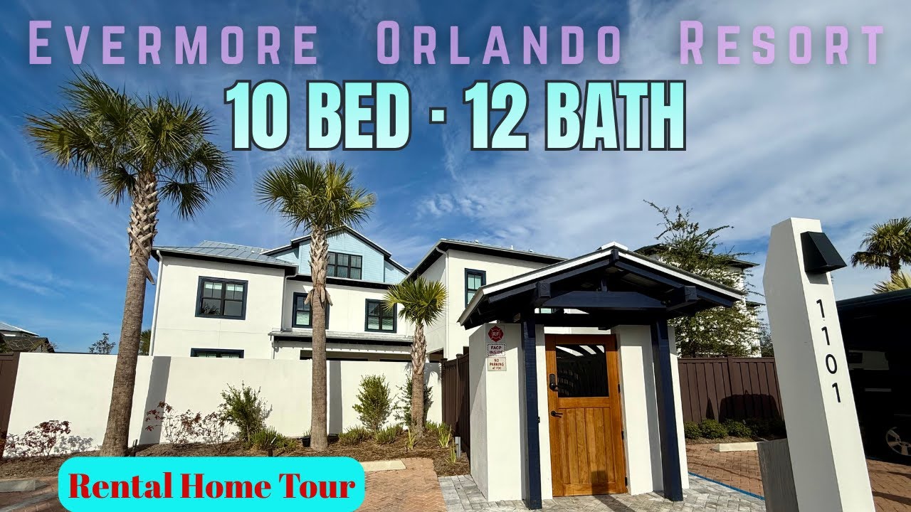 10 Bedroom Luxury Rental Home @ Evermore Orlando Resort- Private Pool, Cinema & Lagoon Access