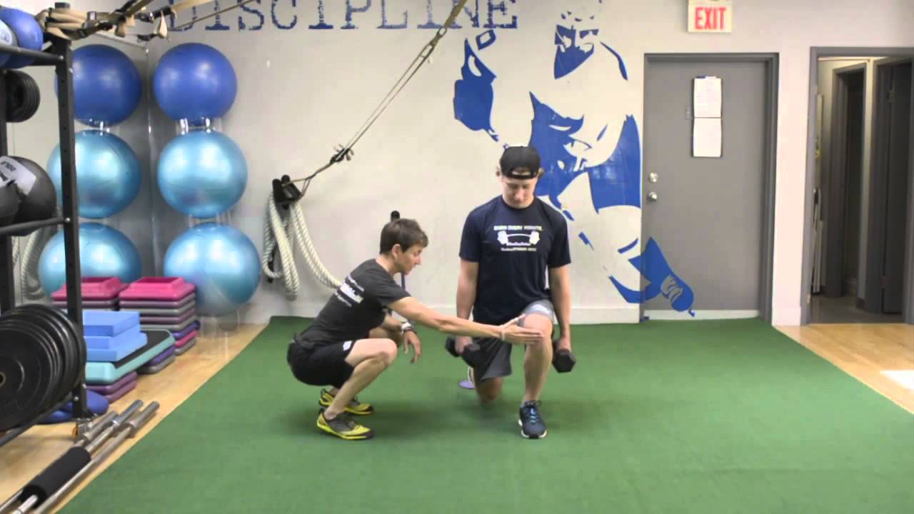 Hockey Goalie Training Glider Reverse Lunge goalie training wall