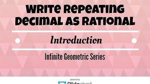 Introduction to writing a repeating decimal as a Rational number