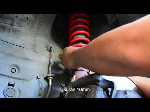 Proton Wira Adjustable Absorber Ride Height Adjustment Youtube