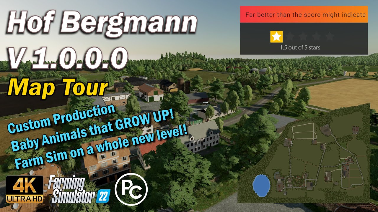 Hof Bergmann V1.0.0.0 | Map Review | Farming Simulator 22 - YouTube