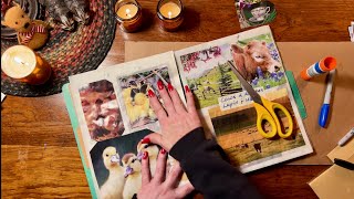 'Favorite Things' Craft! (No talking version) Cutting & pasting pics into crinkly page album~ASMR