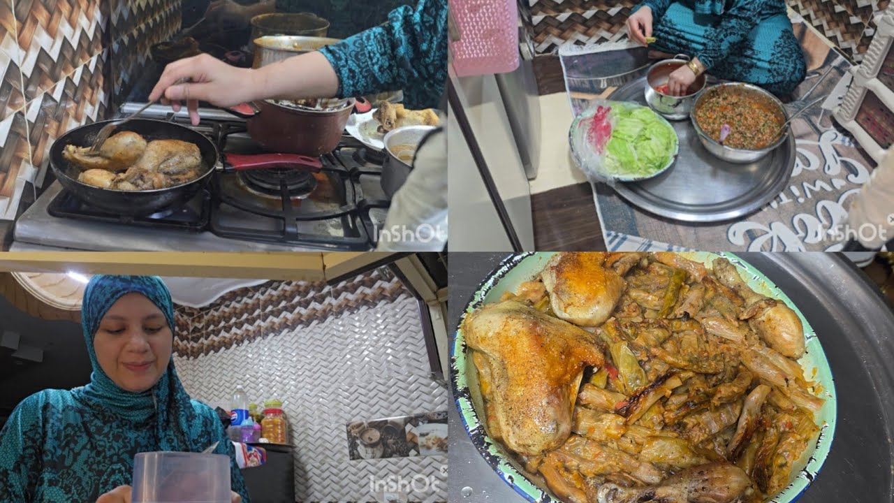 فطار اليوم ١٥ من رمضان❤️حلة محشي كرمب هتخليكي تنامي وتنسي السحور😂قولت مبدهاش بقي شوية غذا شويه لزوم 