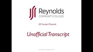 13 SIS Unofficial Transcript