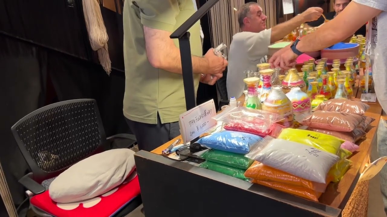ヨルダンパビリオンショップのサンドアートコーナー【大阪・関西
