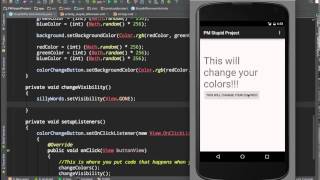 Changing Widget visibility in Android Studio
