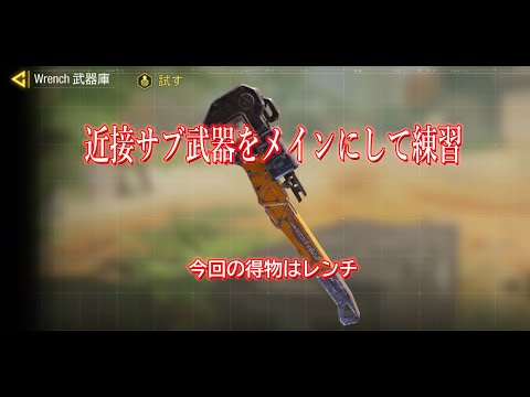 近接サブ武器をメインにして練習　得物はレンチ