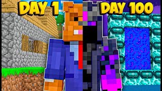 I Survived 100 INSANE Days In A Minecraft Warped Dimension!