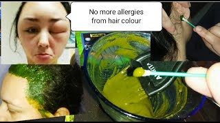 100% Safe and natural hypo allergic hair colour| Indus valley aqua hair colour review& patch test