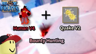 This QUAKE COMBO Is CRAZY OP  Bounty Hunting (Blox Fruits) 