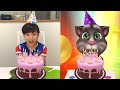 Xí Muội bắt chước bạn của mèo Tom, mèo phần Talking Tom Birthday Cake