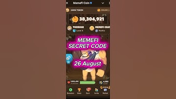 26 August Memefi secret code today