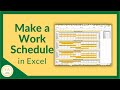 How to make a work schedule for employees in excel  tutorial