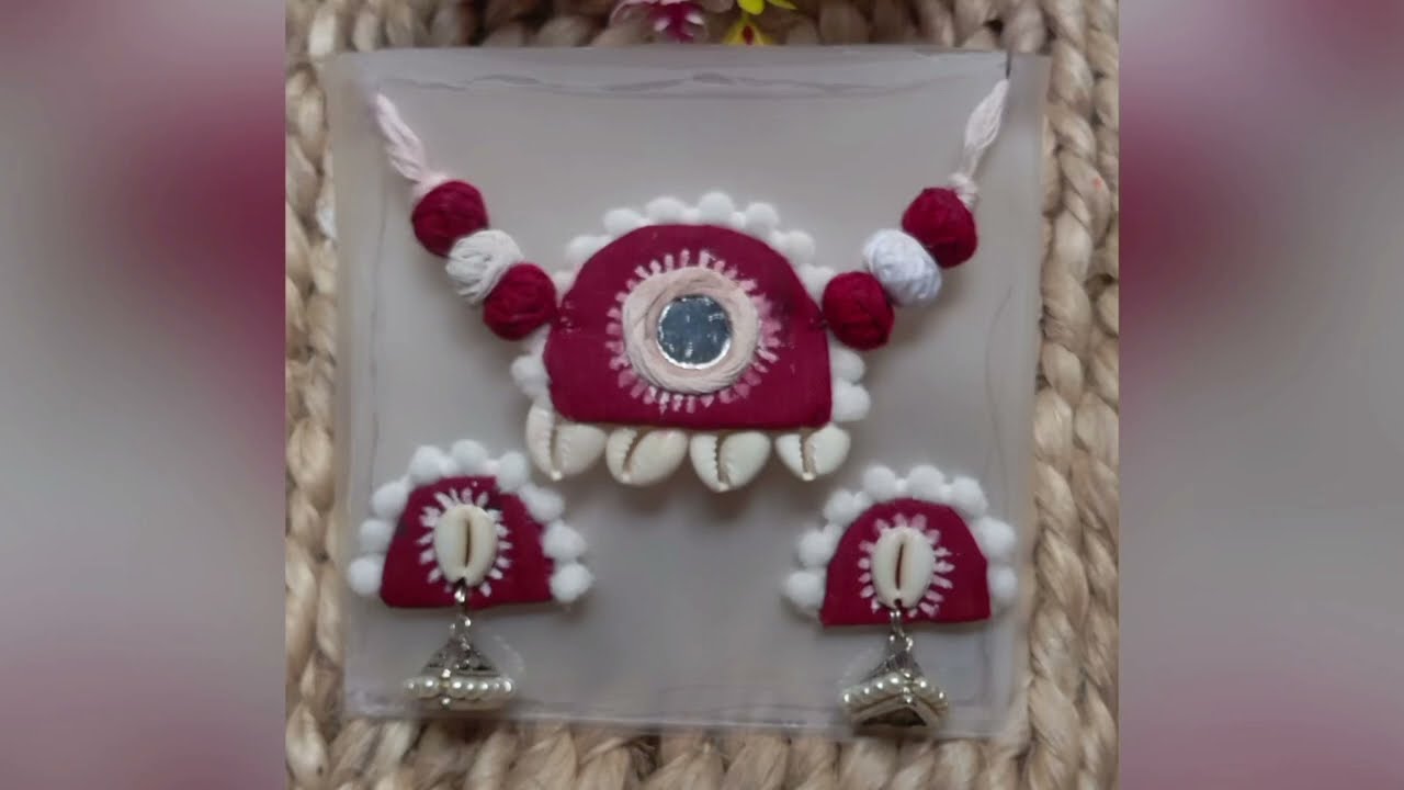Fabric jewellery set making at home/fabric chokar set ♥️ 