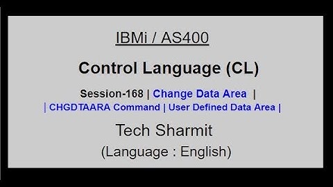 Change Data Area in cl program  | CHGDTAARA command in cl Program | Basics of Data Area  | IBMi |
