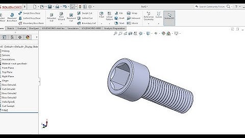 HOW TO MAKE ALLEN BOLT #SOLIDWORKS AUTODESK