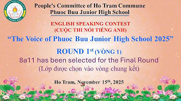 8a11: CUỘC THI NÓI TIẾNG ANH NĂM 2025