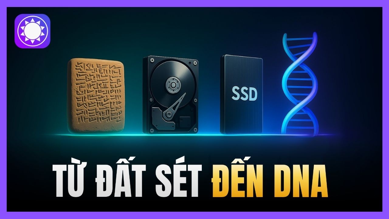 Từ đất sét, đĩa cứng, đến DNA – Lưu trữ dữ liệu đã tiến hóa như thế nào?