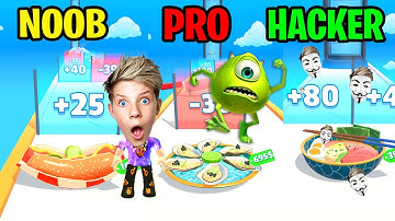 NOOB vs PRO vs HACKER in Dinner Evolution Plus FREE ROBUX🤑 Prezley