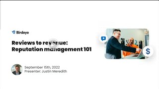 [On-Demand Webinar] Masterclass 2 - Reputation management 101