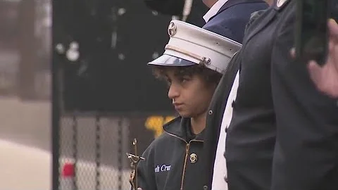 FDNY son wears dad's hat at funeral: 'It means tha...