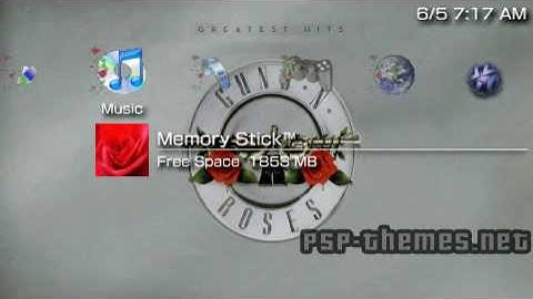 PSP Theme Guns N Roses Version 3 PSP-Themes.NET