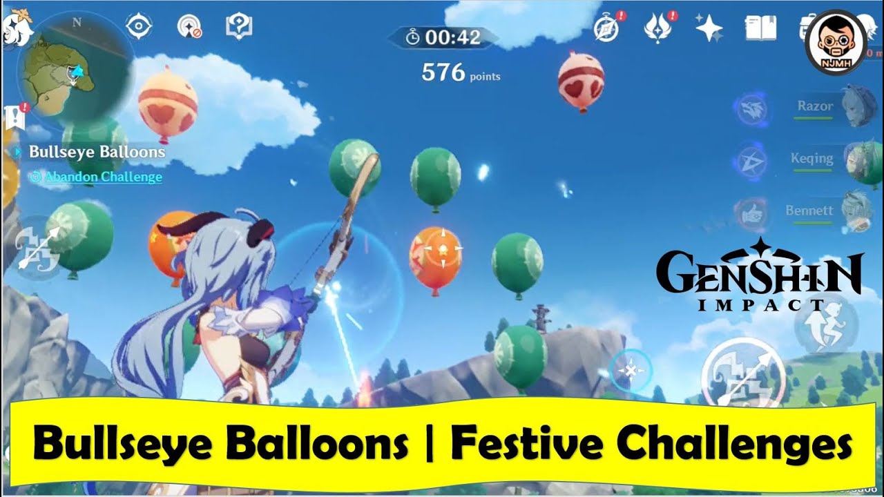 Bullseye Balloons | Festive Challenges | Act II Missive of Cloud and Fog | Genshin Impact