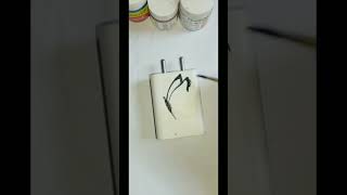 Painting on phone charger #art #shorts #painting #asthetic #youtubeshorts #trending #diy