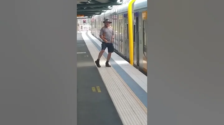 Dancing train guard