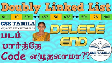 3.2.8 தமிழில் - Doubly linked list deletion in end