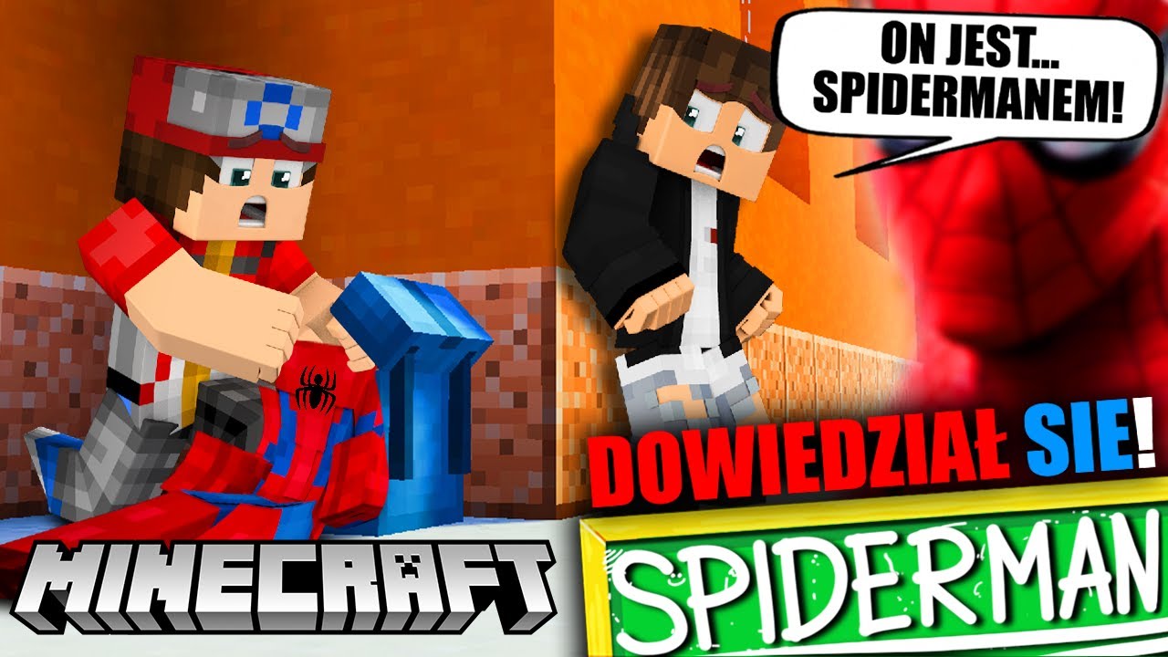 🕷️🕸️ MÓJ PRZYJACIEL DOWIEDZIAŁ SIĘ, ŻE JESTEM SPIDERMANEM?! WIDZIAŁ STRÓJ! | MINECRAFT EKSTRA SZKOŁA