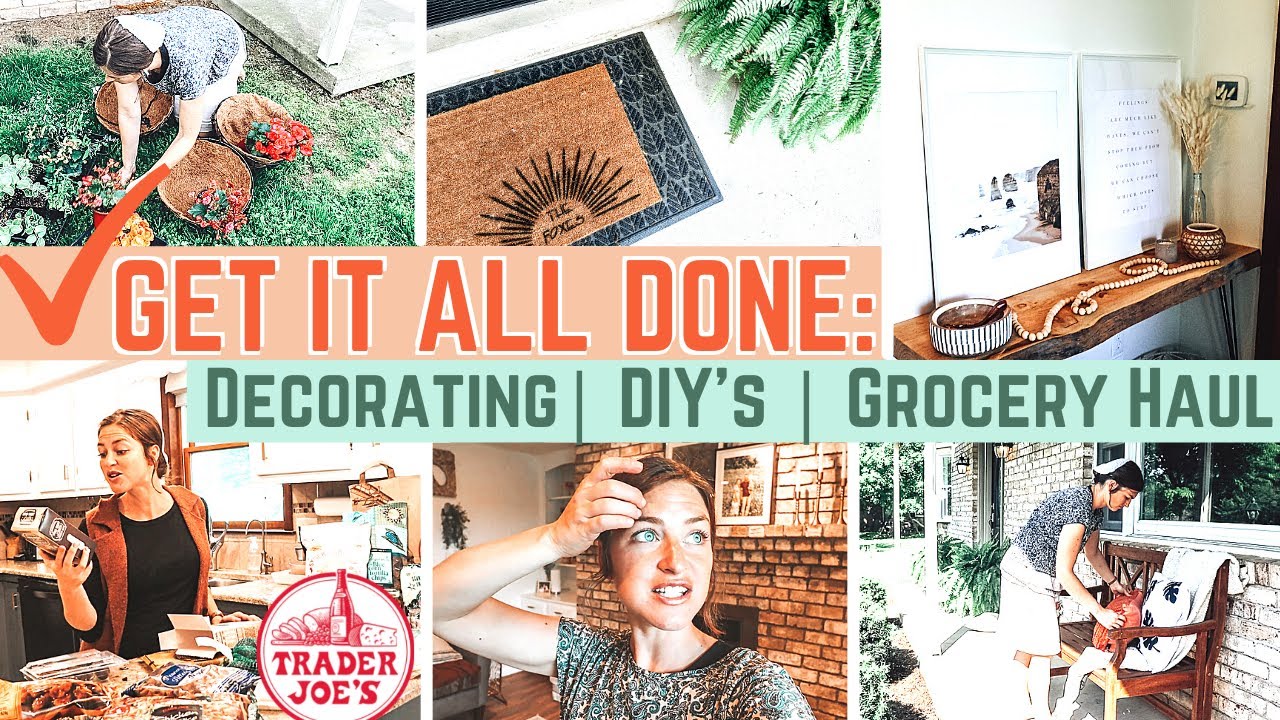 SUMMER Decorate with Me: Indoor & Outdoor + Trader Joe's Haul | Mennonite Mom Life