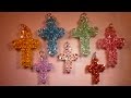 Colgante Cruz Apayala Swarovski Beaded Cross Pendant Tutorial