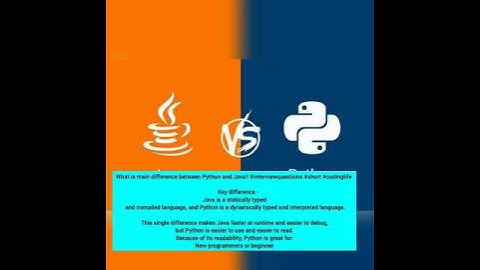 Difference between  Java and Python  #interviewquestions #short #codinglife