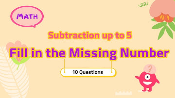 Subtraction up to 5 #2 | Complete the subtraction sentence | Kindergarten & Grade1 Math Quiz