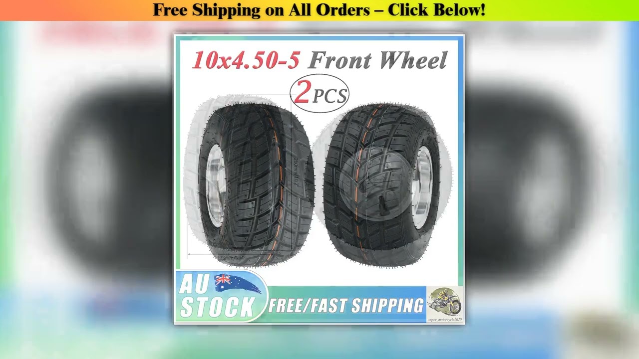 5" Drift Trike Go Karting 3 Stub Wheel 10x4.50-5 Rim & Tyre Tubeless Wholesale Best