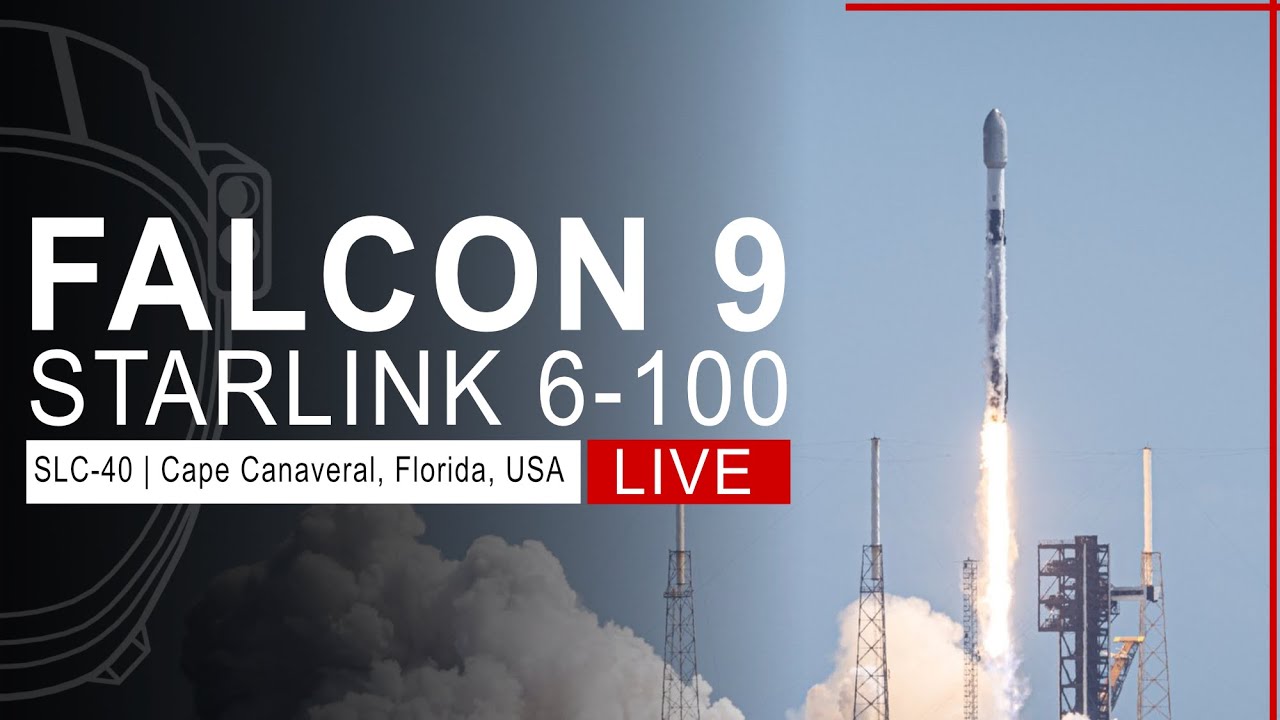 SpaceX Launches Starlink 6-100 Mission from Cape Canaveral, Florida