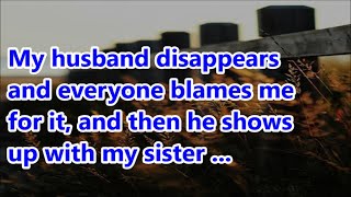 My husband disappears and everyone blames me for it, and then he shows up with my sister ...
