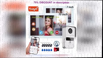 A must-have product! 2 Wires Digital Video Intercom System 7/10 Inch 1080P WIFI Video Doorphone Tu