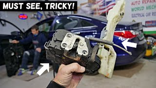 HYUNDAI SONATA FRONT DOOR LOCK ACTUATOR REPLACEMENT REMOVAL, DOOR HANDLE ASSEMBLY