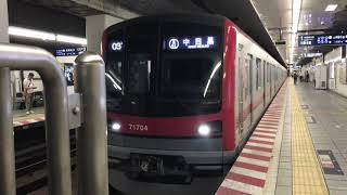 東武70000系71704F中目黒行き人形町駅発車