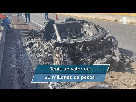 Lamborghini se prende en llamas en Autopista del Sol