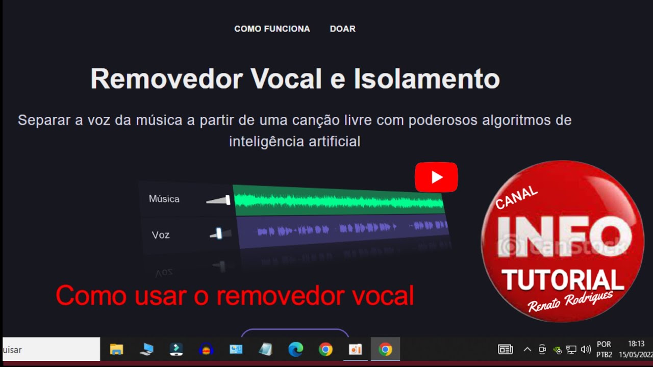 Como usar o removedor vocal e isolamento online - YouTube