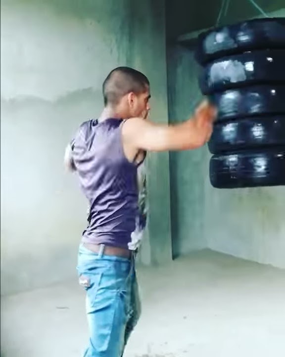 Karate style Tyre punching bag training MUKUL KASHYAP part 3