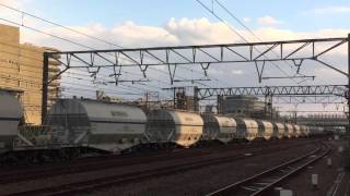 JR貨物EF66-27 白ホキ牽引 (5767レ) 熱田駅にて