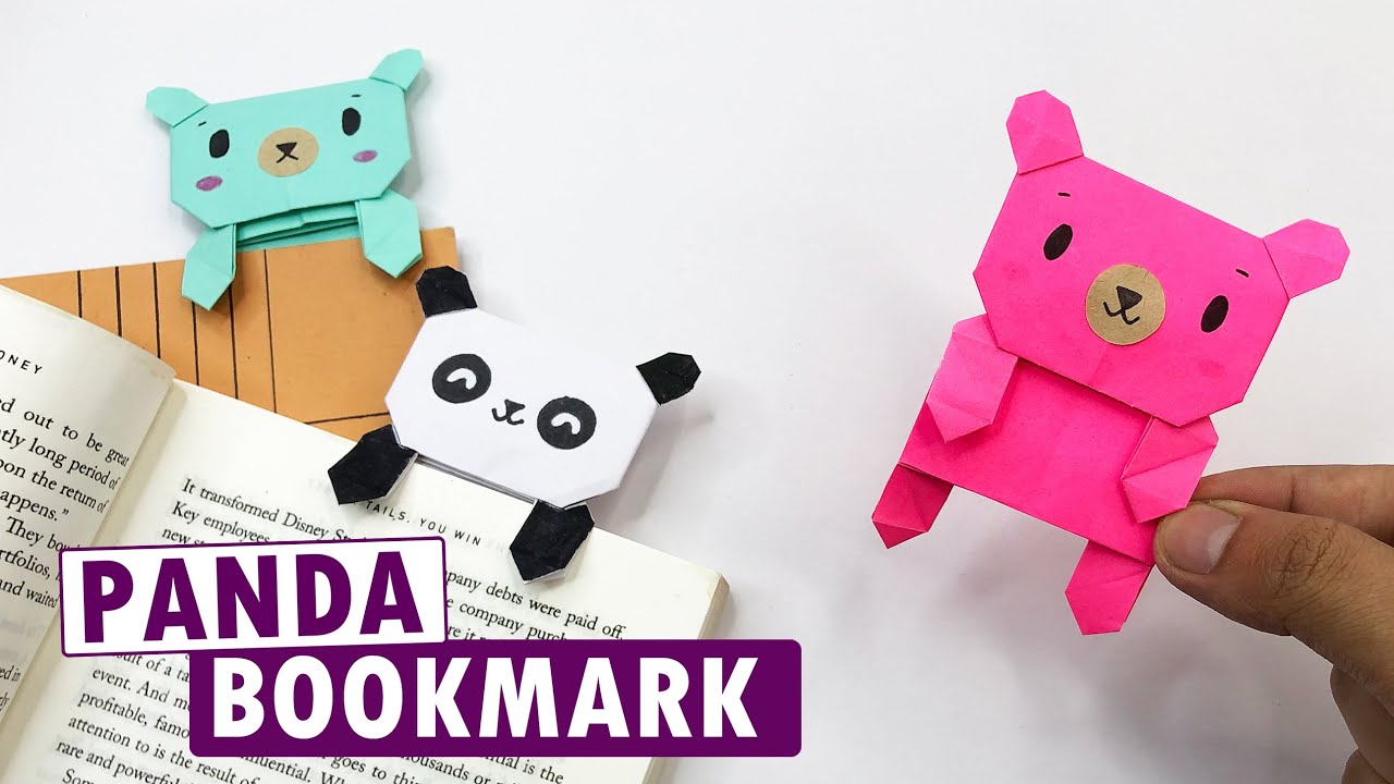 How to Make an Origami Panda Bookmark 🐼 | Easy Paper Craft Tutorial for Beginners!